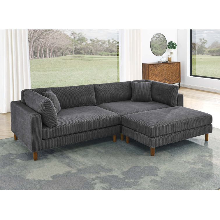 Khadijatou 116'' Corduroy Sofa Chaise